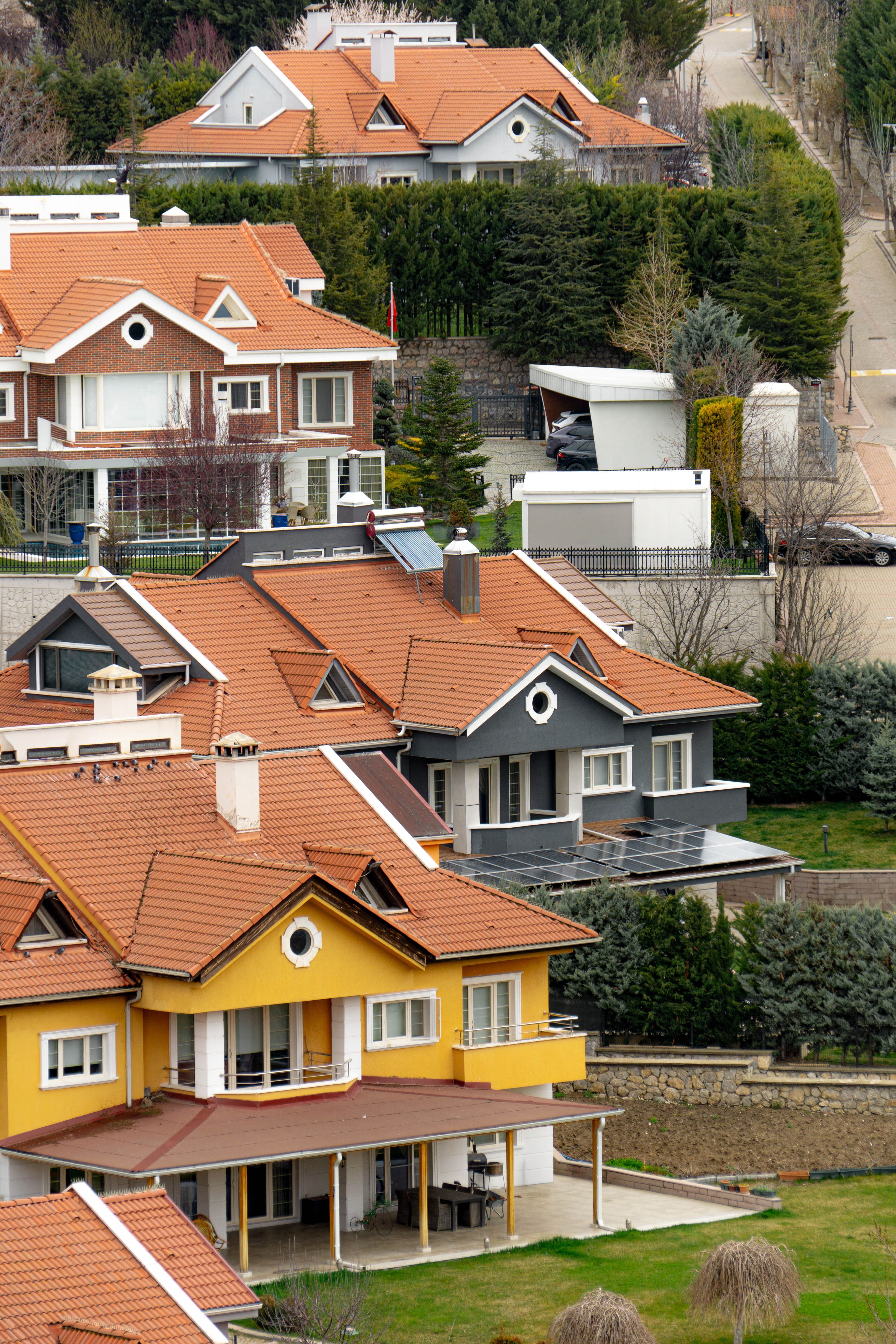 Houses on a hill